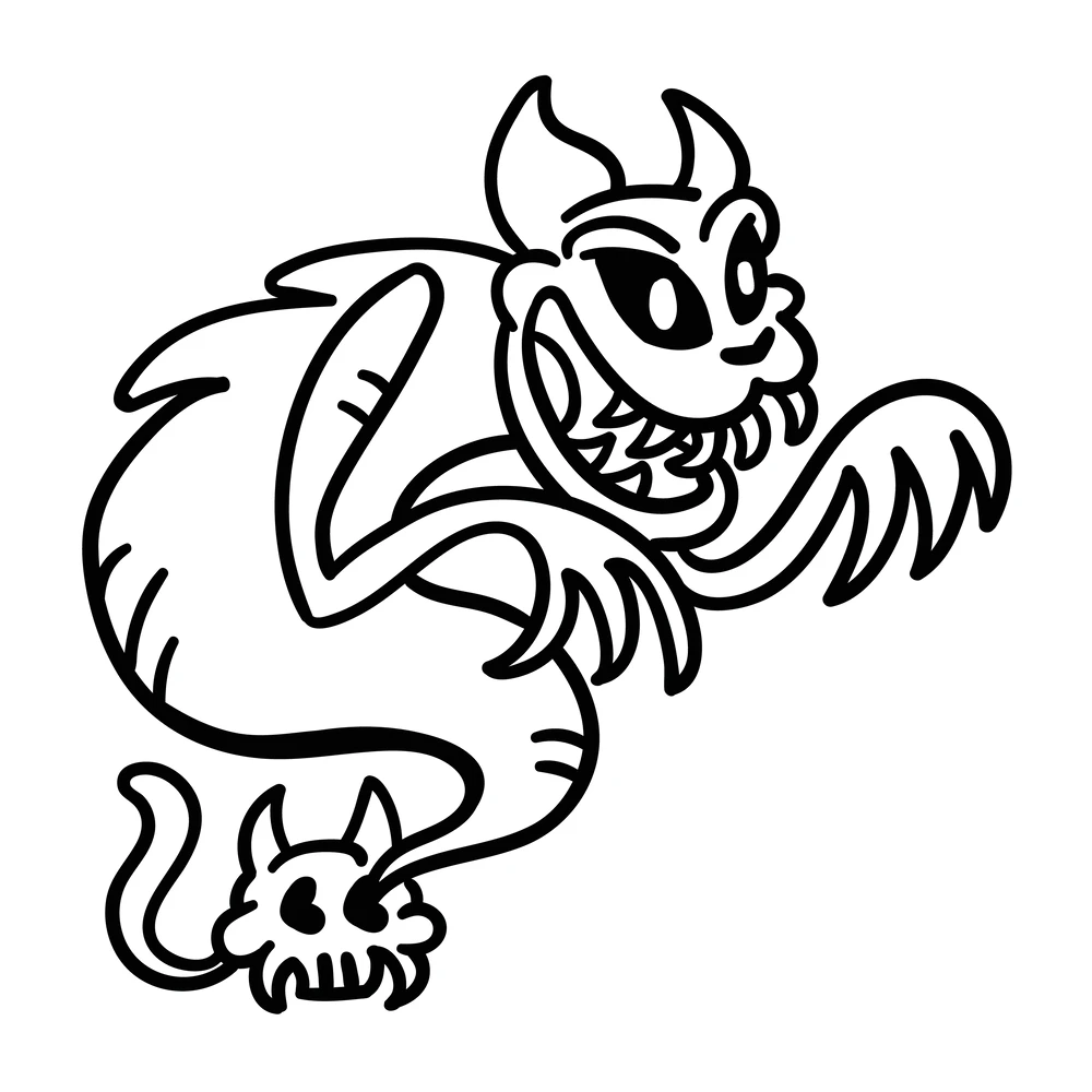 Scary Ghost Cartoon @ Tattstore - Temporary tattoo Scary Ghost Cartoon @ Tattstore - Temporary tattoo